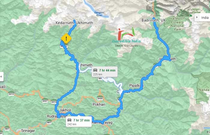 Kedarnath to Badrinath Route 2